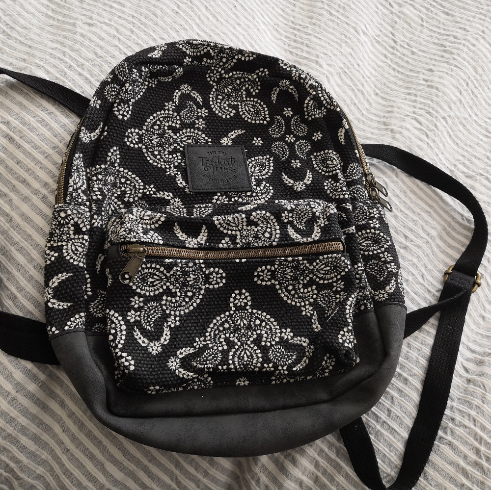 Small Black & White Backpack